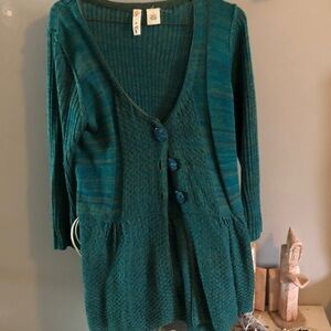 Tiara Teal Knit Cardigan